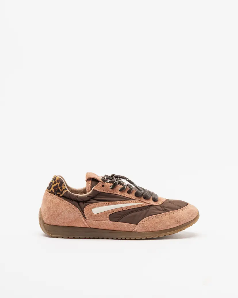 D.A.T.E. D.A.T.E. ATHLETA BALLET NYLON BROWN-PINK Rose Sneakers