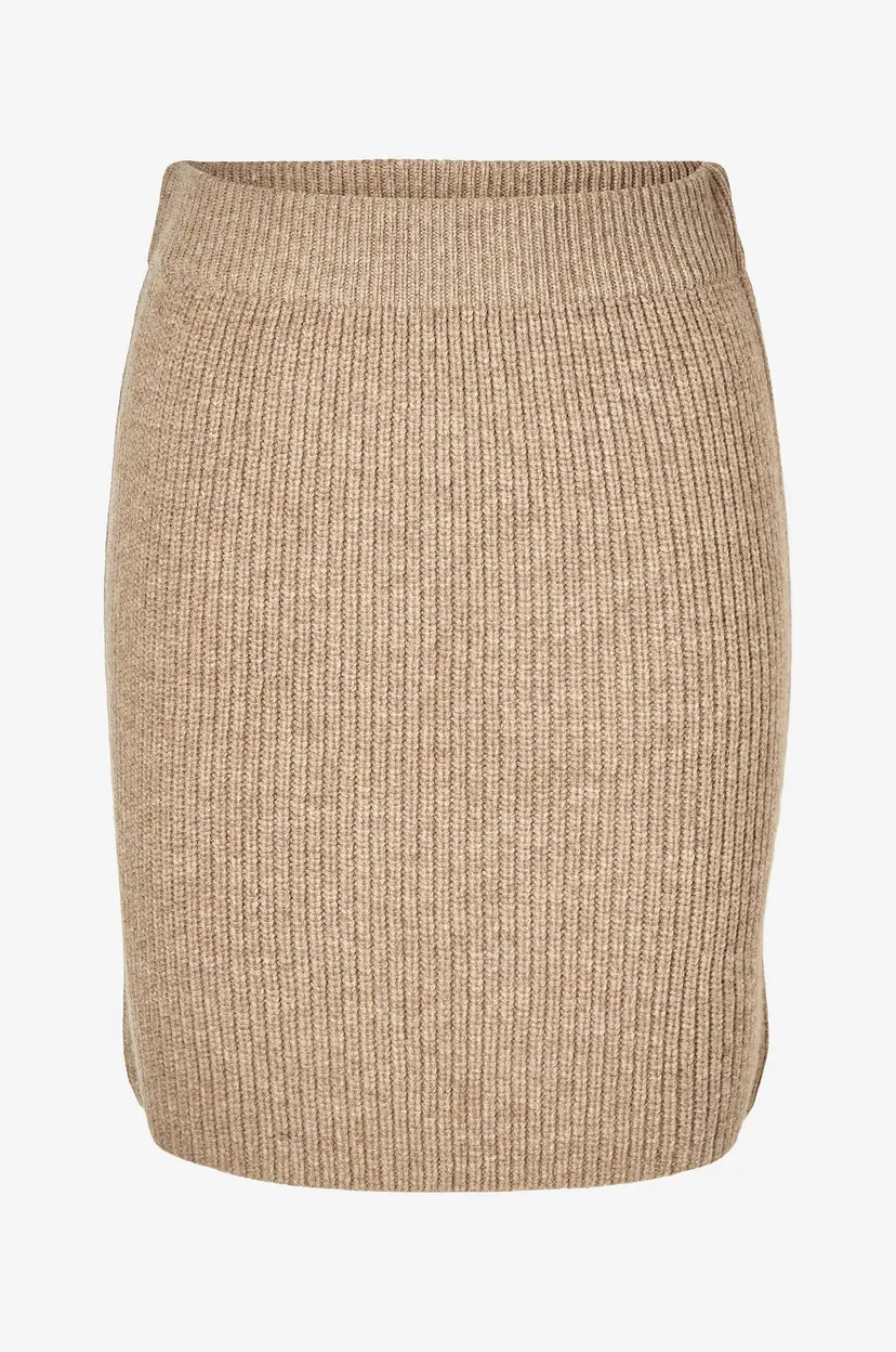 Selected Women Skjørt slfMary Short Knit Skirt - Beige