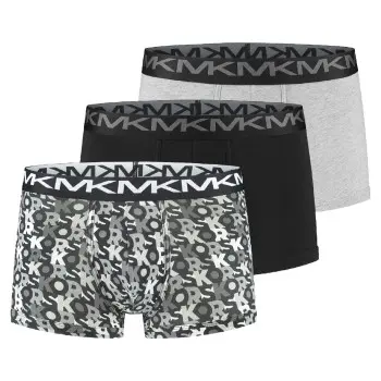 Michael Kors Michael Kors 3P Stretch Factor Trunks Svart/Hvit bomull Large Herre