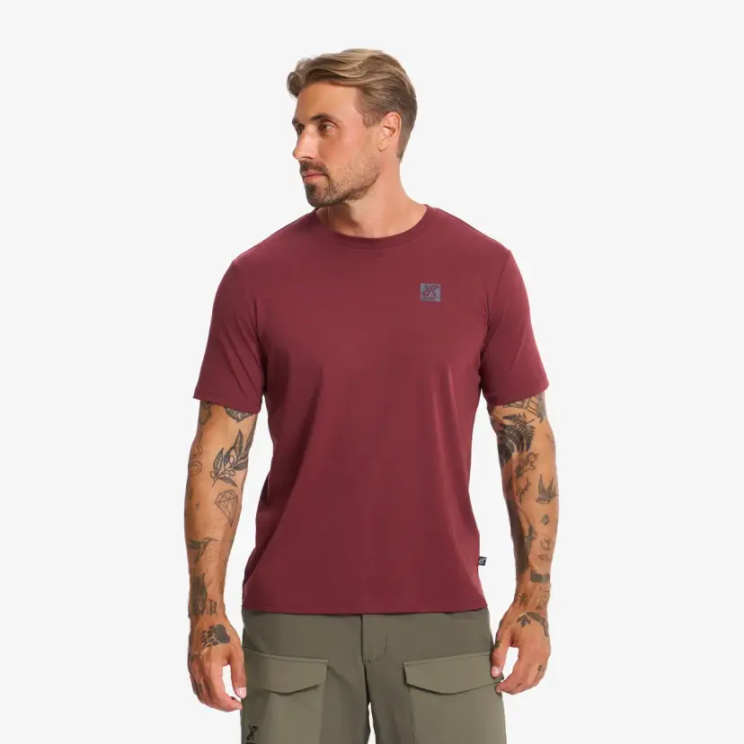 RevolutionRace Easy T-shirt Herre Wine Truffle