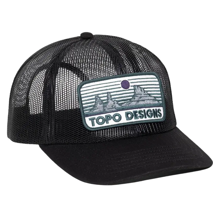 Topo Designs Topo Designs Patch Mesh Trucker - Desert Dusk Black