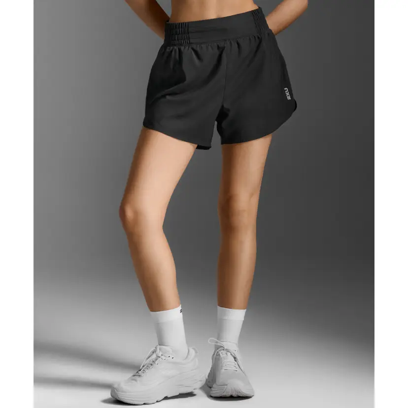 2XU 2XU Aero Hi-Rise 4 Inch Shorts Black/Silver Reflective
