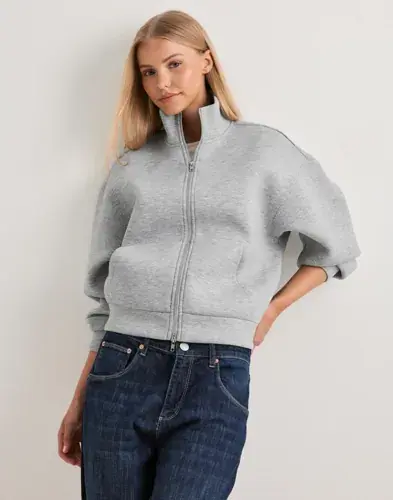 Nelly Nelly - Grå - Scuba Zip Sweat