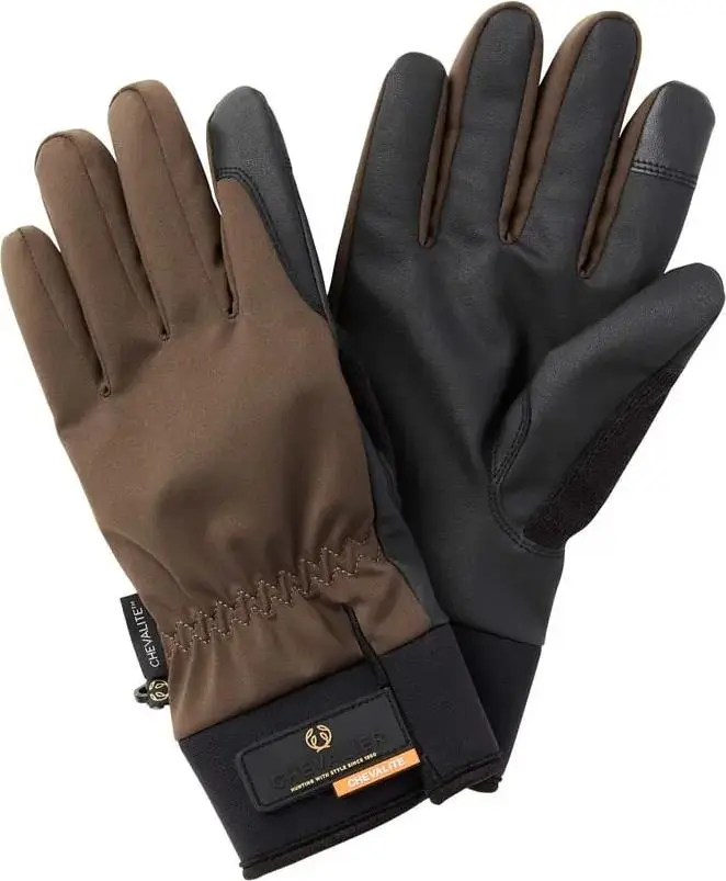 Chevalier Chevalier Men's Waterproof Warm Shooting Gloves  Leather Brown