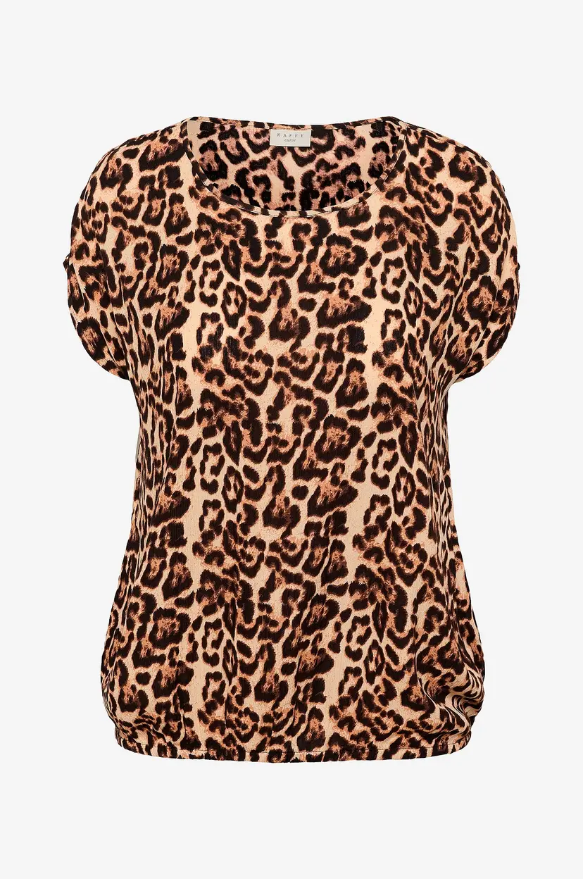 KAFFE Curve Bluse kcVilana Ami Top SS - Natur