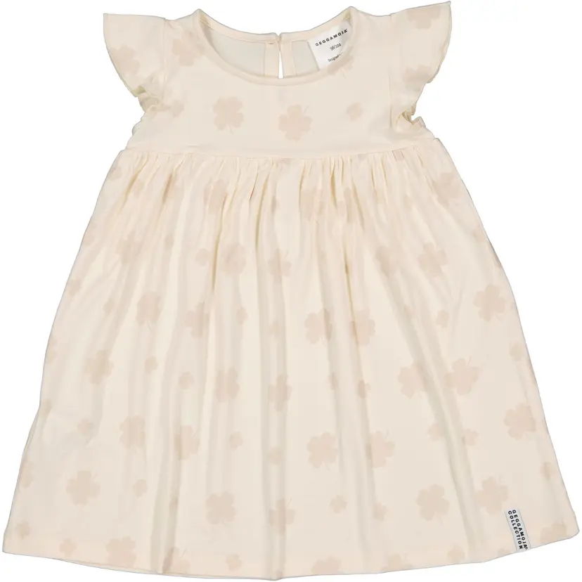 Geggamoja Volangklänning Bambu Klöver Beige - 146/152