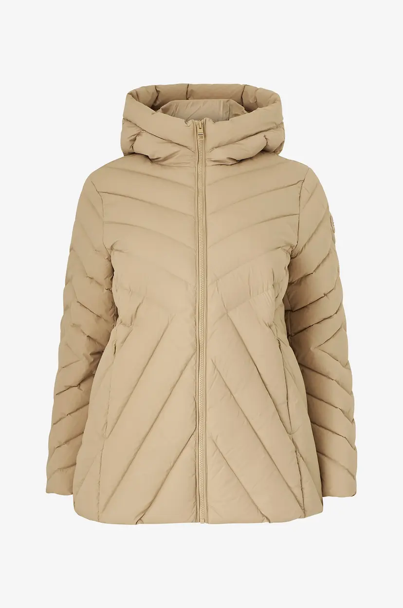 Tommy Hilfiger Curve Dun jakke Crv Chevron MW Down Jacket - Beige