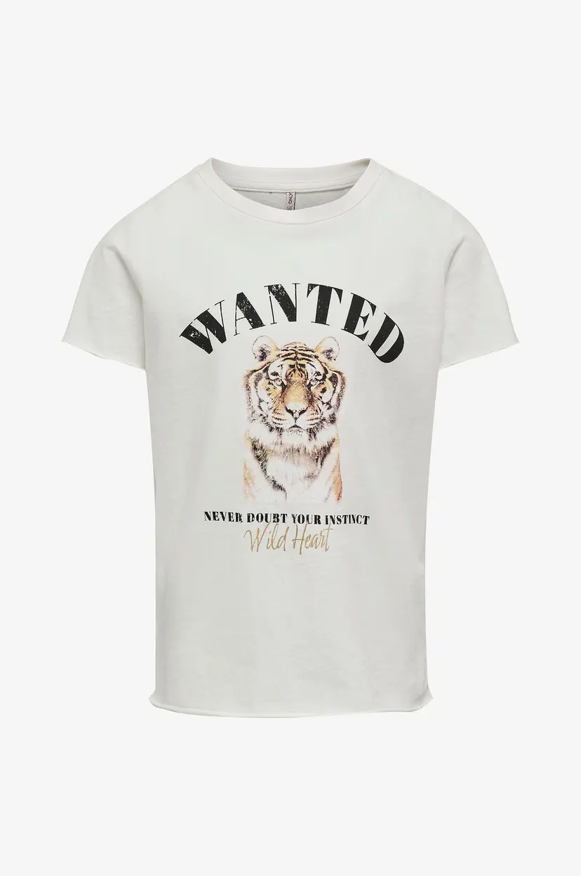 Kids Only T-skjorte kogLucy S/S Savage Top Box - Hvit