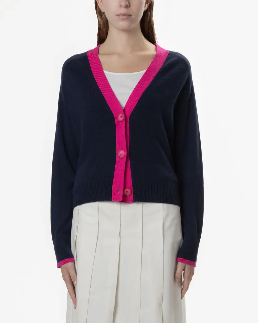 VilaGallo VilaGallo 31724 Blue Knitted coat