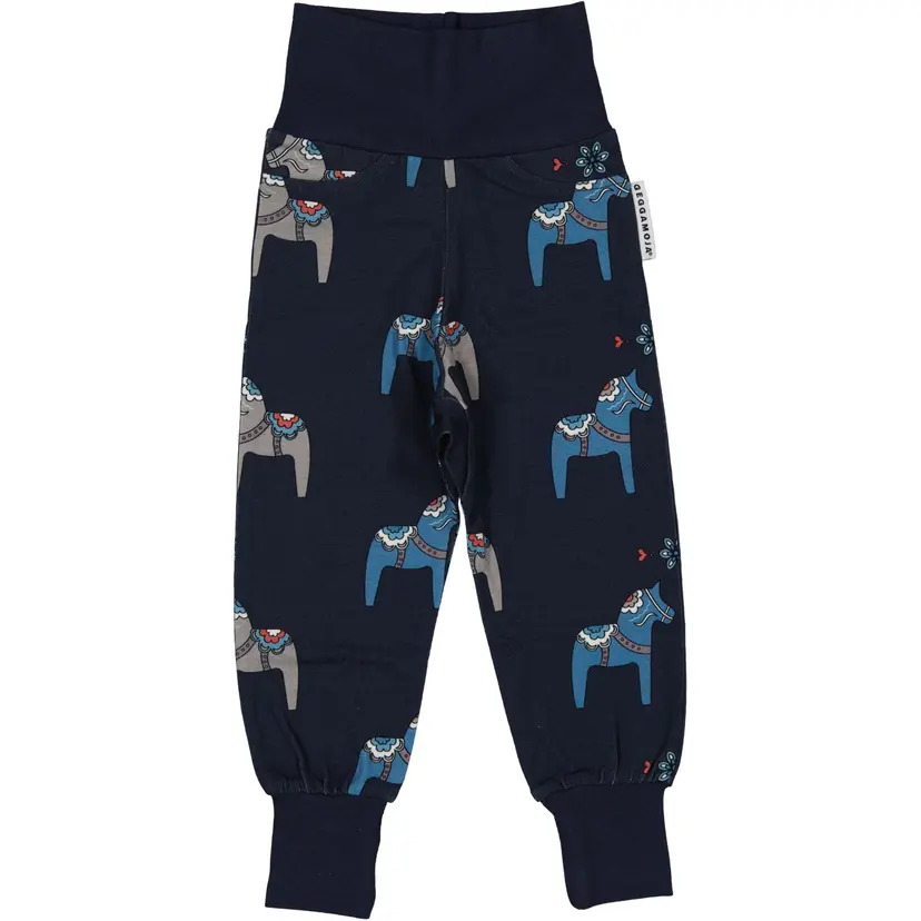 Geggamoja Babybyxor Bambu Dalahäst Navy - 86/92