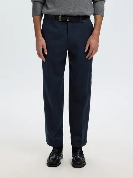 SELECTED Slm220-Loose Luke Wool Blend Pant