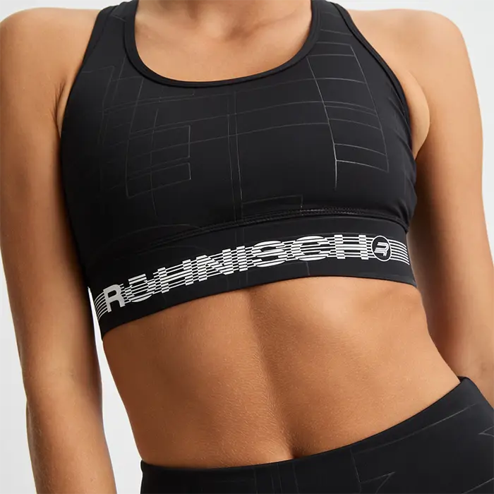 Rohnisch Emblem Emboss Sports-BH Svart