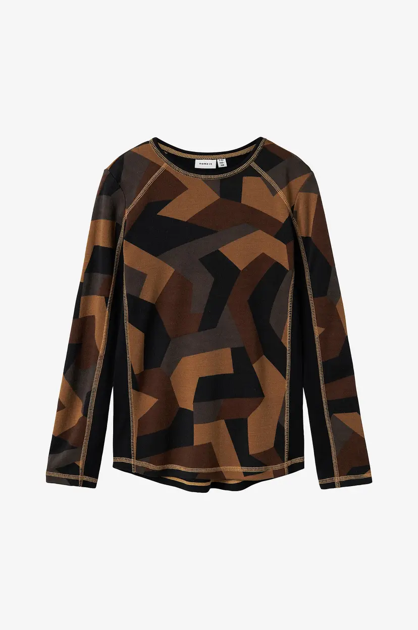 NAME IT T-skjorte nkmWillto Wool LS Top - Svart