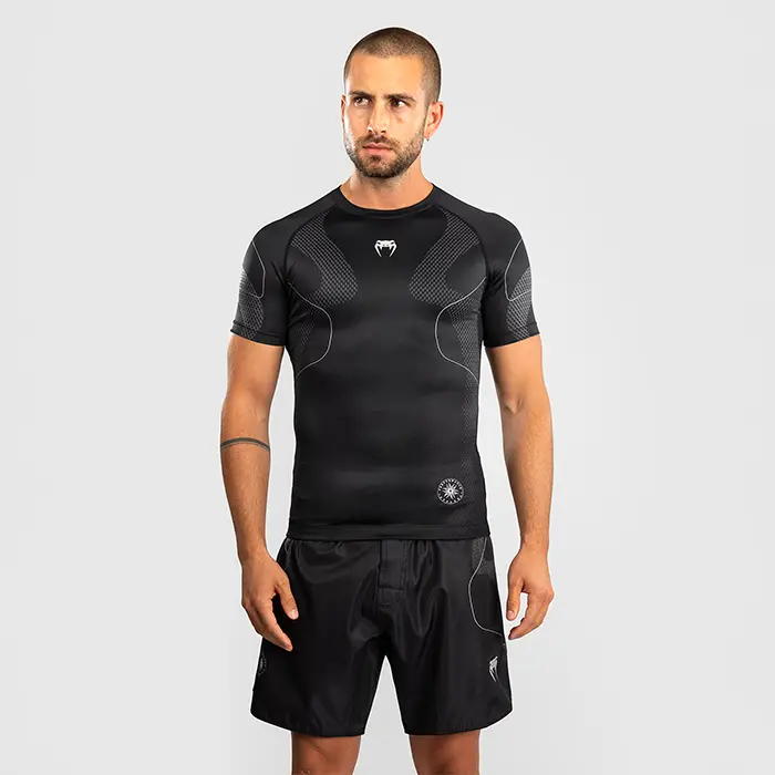 Venum Nexus Rashguard Kort Erme Svart Sølv