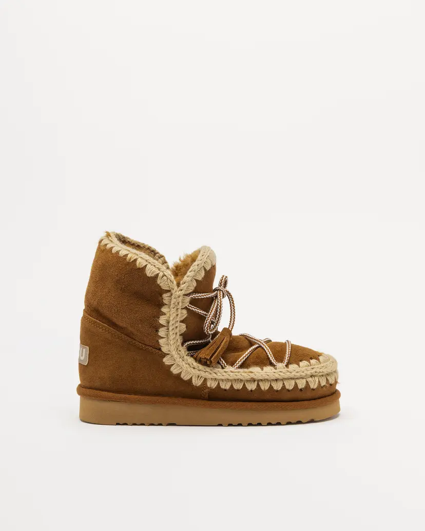 Mou Mou Eskimo 18 Scoubidoo Lace Camel Ankle Boots