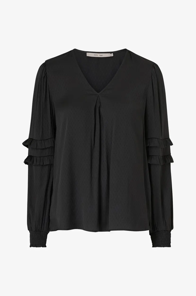Costamani Bluse Wave Blouse - Svart