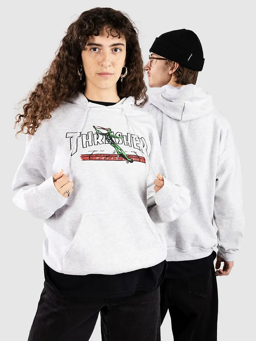 Thrasher Thrasher Red Curb By Lsd Worldpeace Hettegenser grå