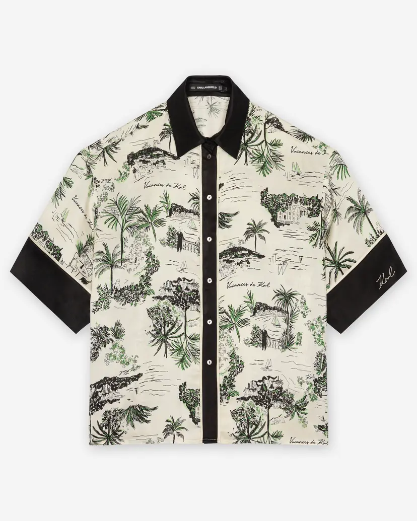 Karl Lagerfeld Karl Lagerfeld Fluid PJ Blouse Beige Short sleeve shirt