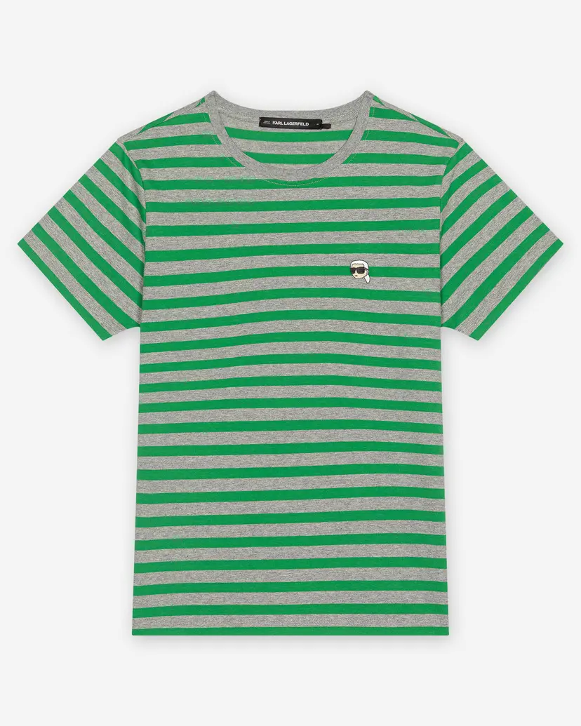 Karl Lagerfeld Karl Lagerfeld Ikonik Stripe Green T-shirt