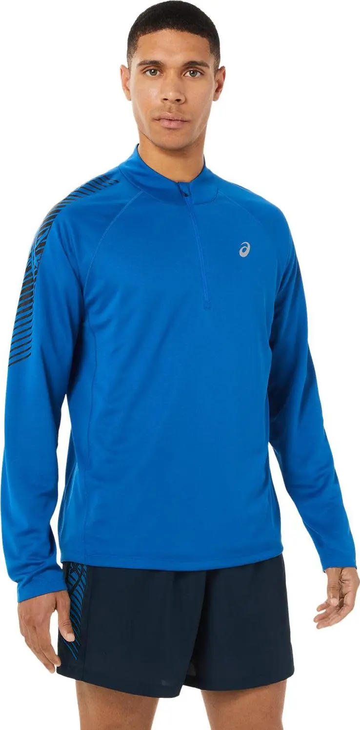 Asics Asics Men's Icon LS 1/2 Zip Lake Drive/Performance Black