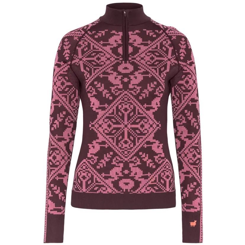 Kari Traa Kari Traa Women's Saga Half Zip Cocoa Powder