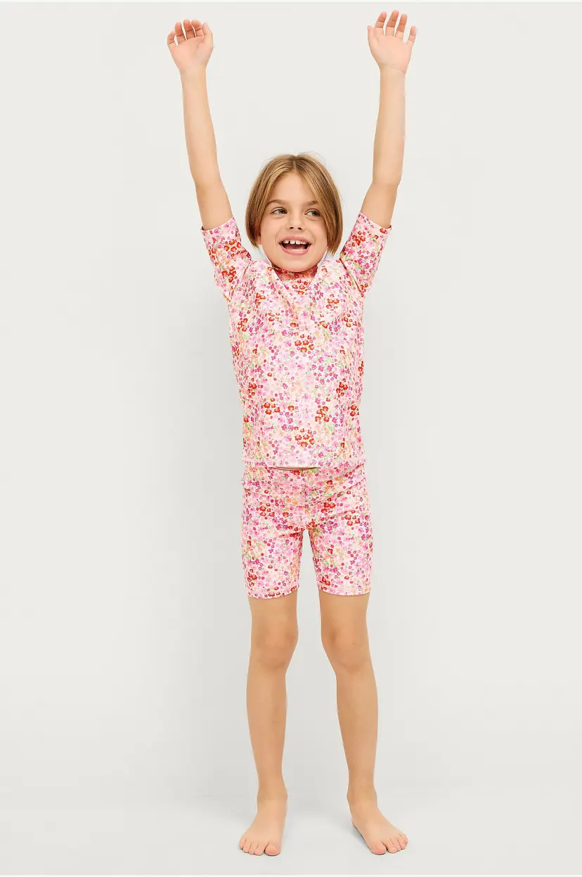 Ellos Collection UV-sett med topp og shorts - Rosa