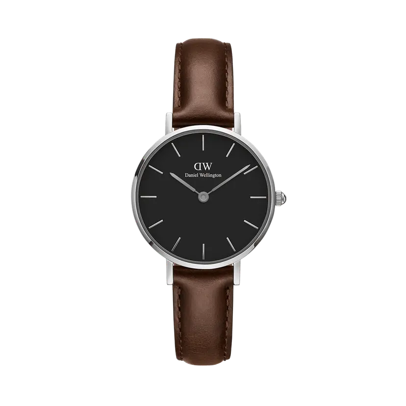 Daniel Wellington Silver 28mm Mic Watch Petite Bristol Black | DW