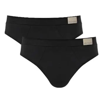 Sloggi Sloggi 2P For Men GO Natural Brief Svart bomull Large Herre