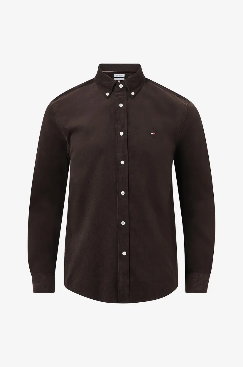 Tommy Hilfiger Manchester-skjorte Solid Corduroy RF Shirt - Brun