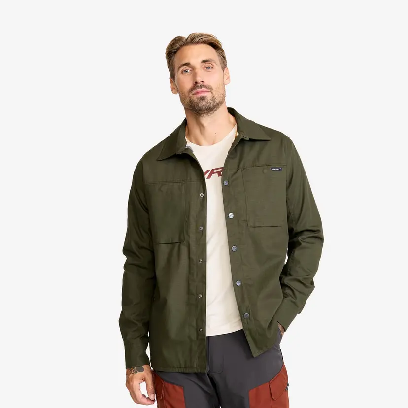 RevolutionRace Outback Fleece Lined Overshirt Herre Deep Depths