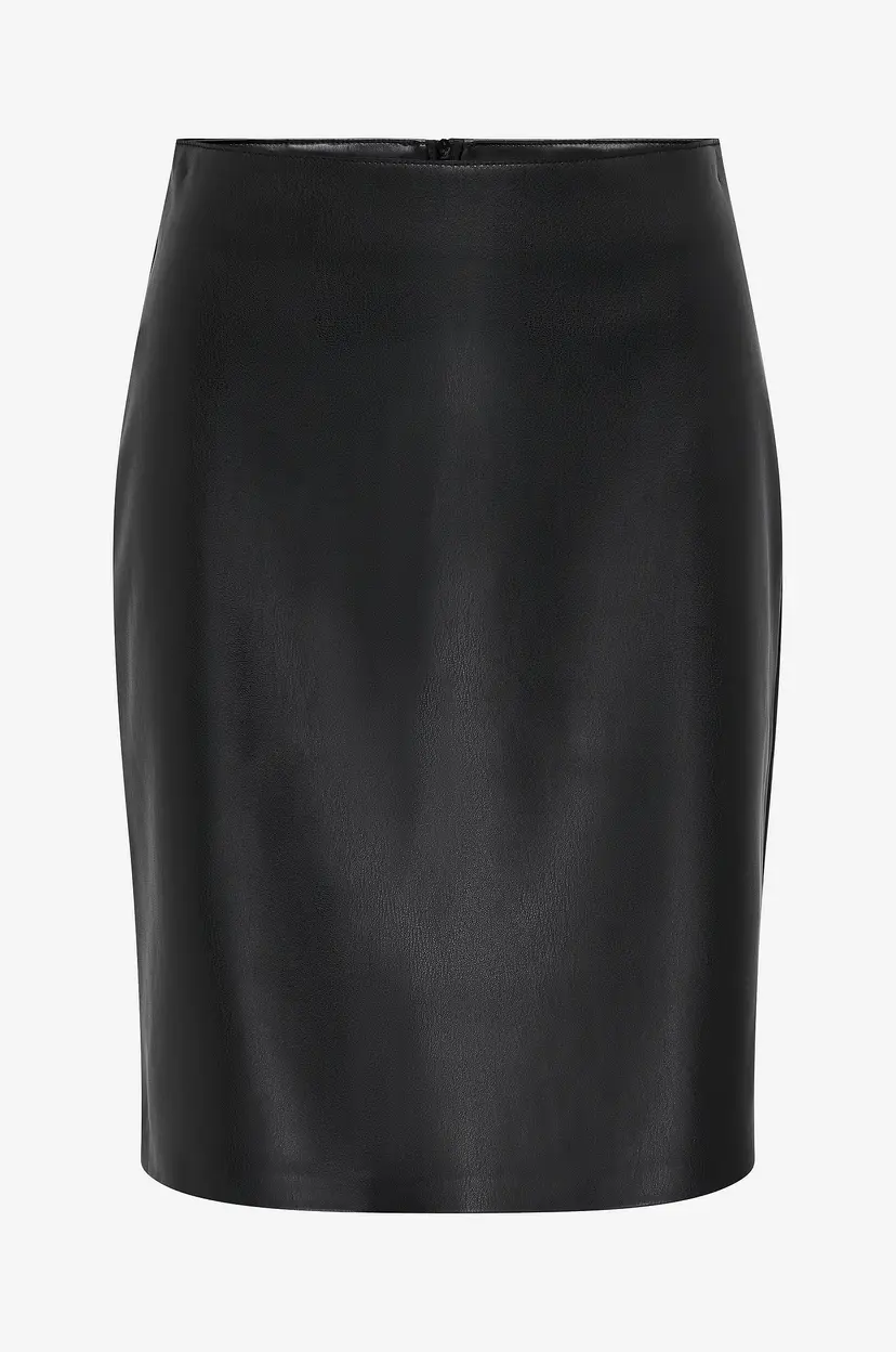 ONLY Skjørt onlOlive Faux Leather Skirt - Svart