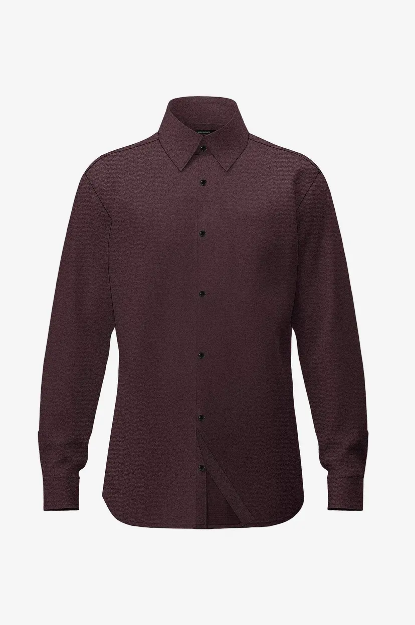 Jack & Jones Skjorte jprBlaparker Melange L/S Shirt BF S - Rød