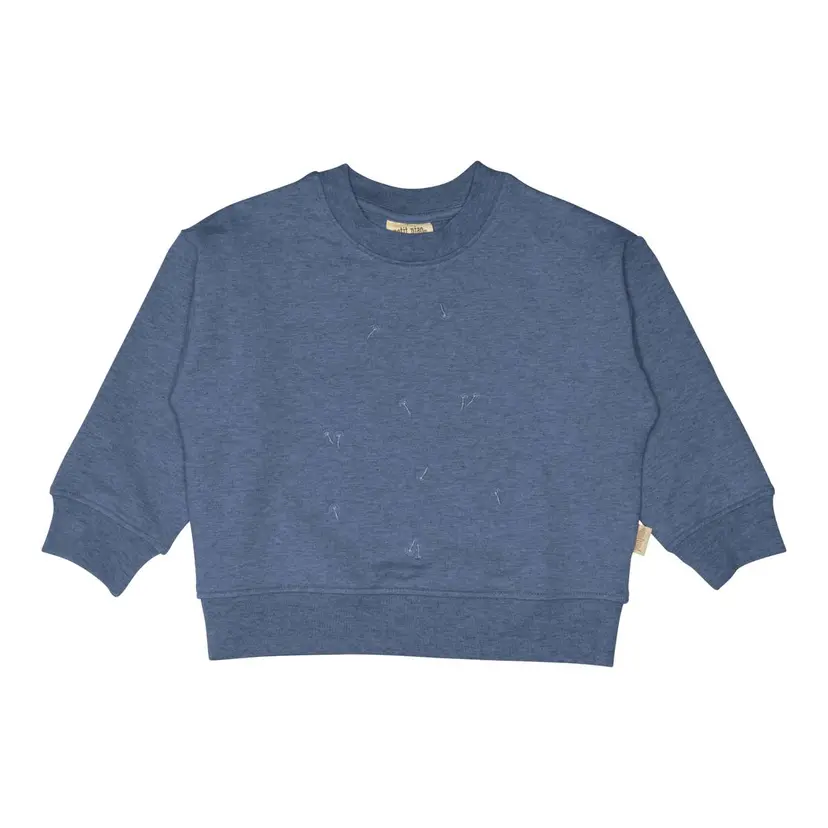 Petit Piao Petit Piao Genser Melange Emb Moonlight Blue Melange (116 / 6 år)