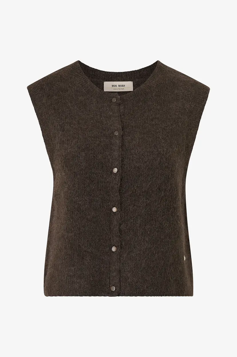 Mos Mosh Vest mmAlmine Thora Knit Vest - Brun