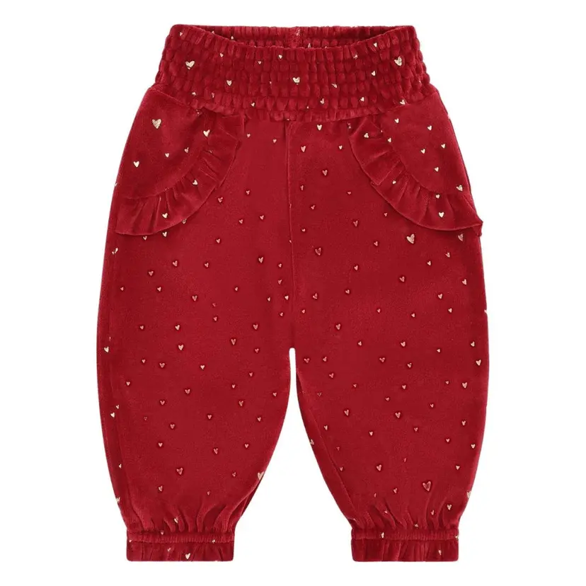 Hust and Claire Hust and Claire - Bukse Baby Velour Trine Gold Teaberry