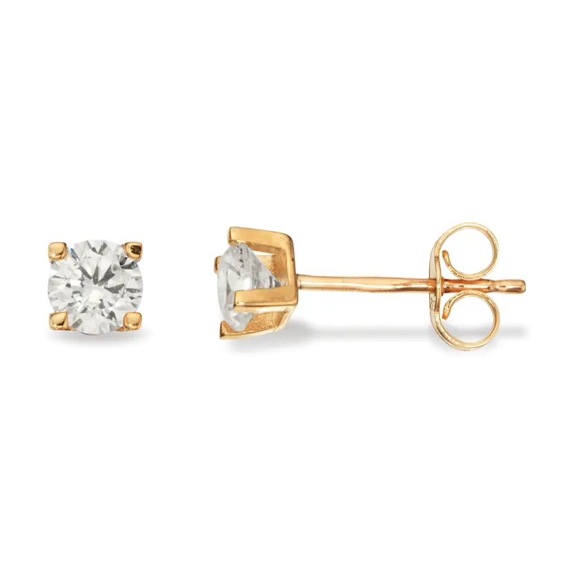 Scrouples Scrouples - 8 karat guld ørestikker med sten, 4mm - 118173s