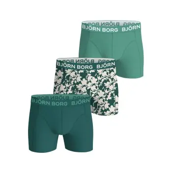 Björn Borg Björn Borg 3P Cotton Stretch Boxer 1565 Grønn Mønster bomull Medium Herre