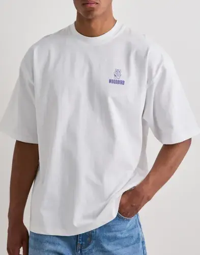 Woodbird Woodbird Wbbeam Lucky Tee T-skjorte med trykk Hvit