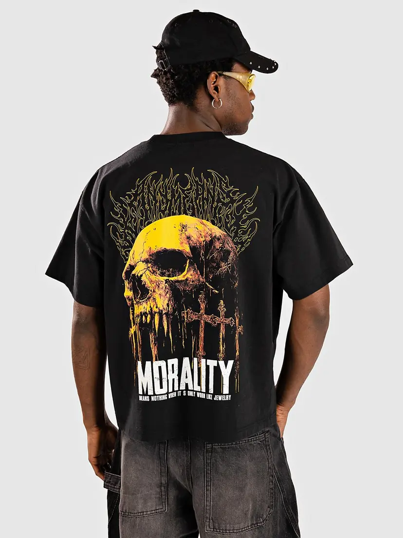 Any Means Necessary Any Means Necessary Morality Cropped T-skjorte svart