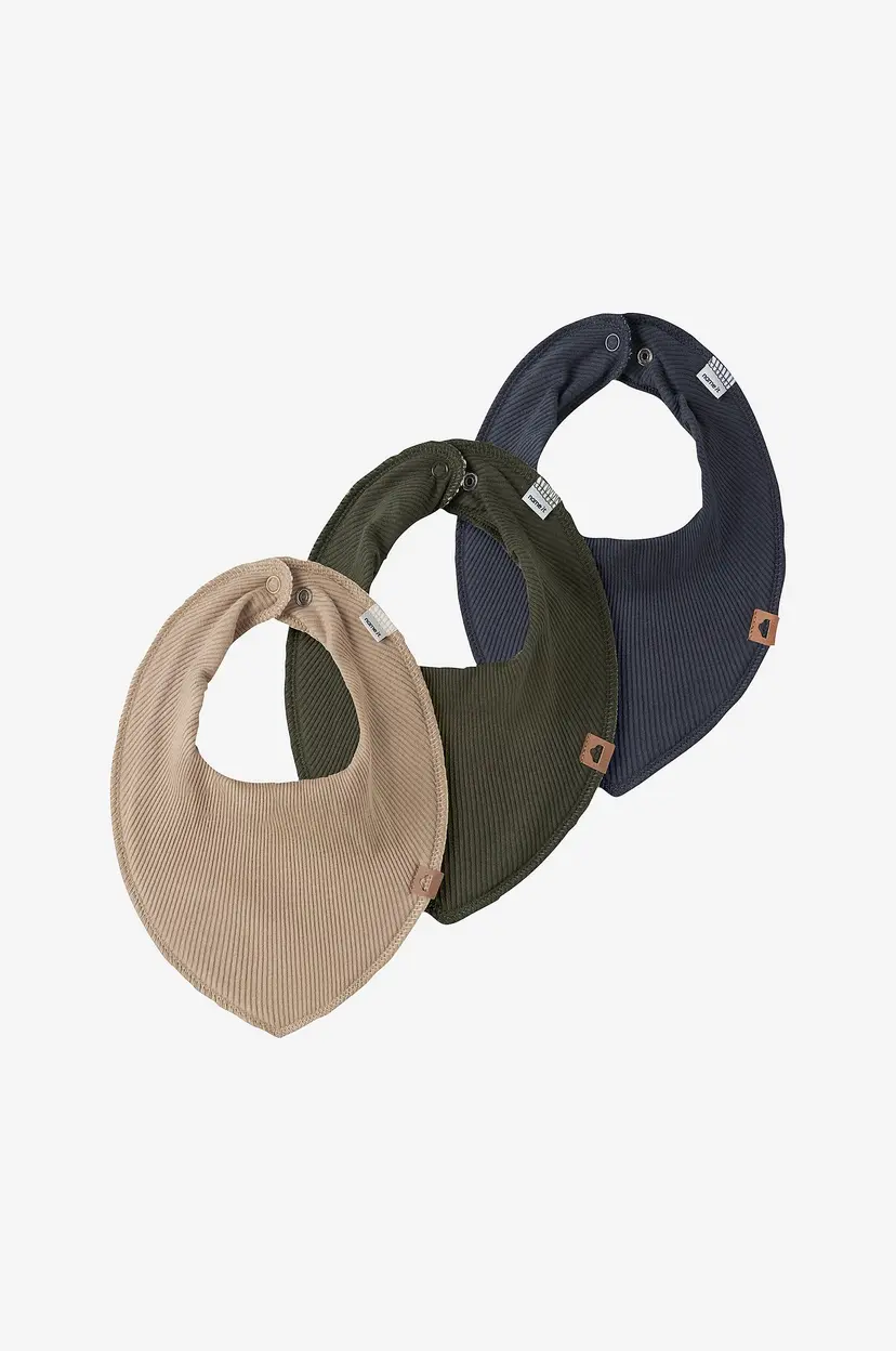 Name it baby Siklesmekke nbmYasim Rib Scarf Bib 3-pakning - Blå