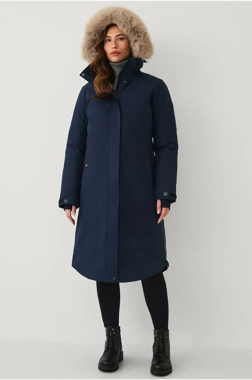 Áhkká Dunparkas Down Parka Polar W - Blå