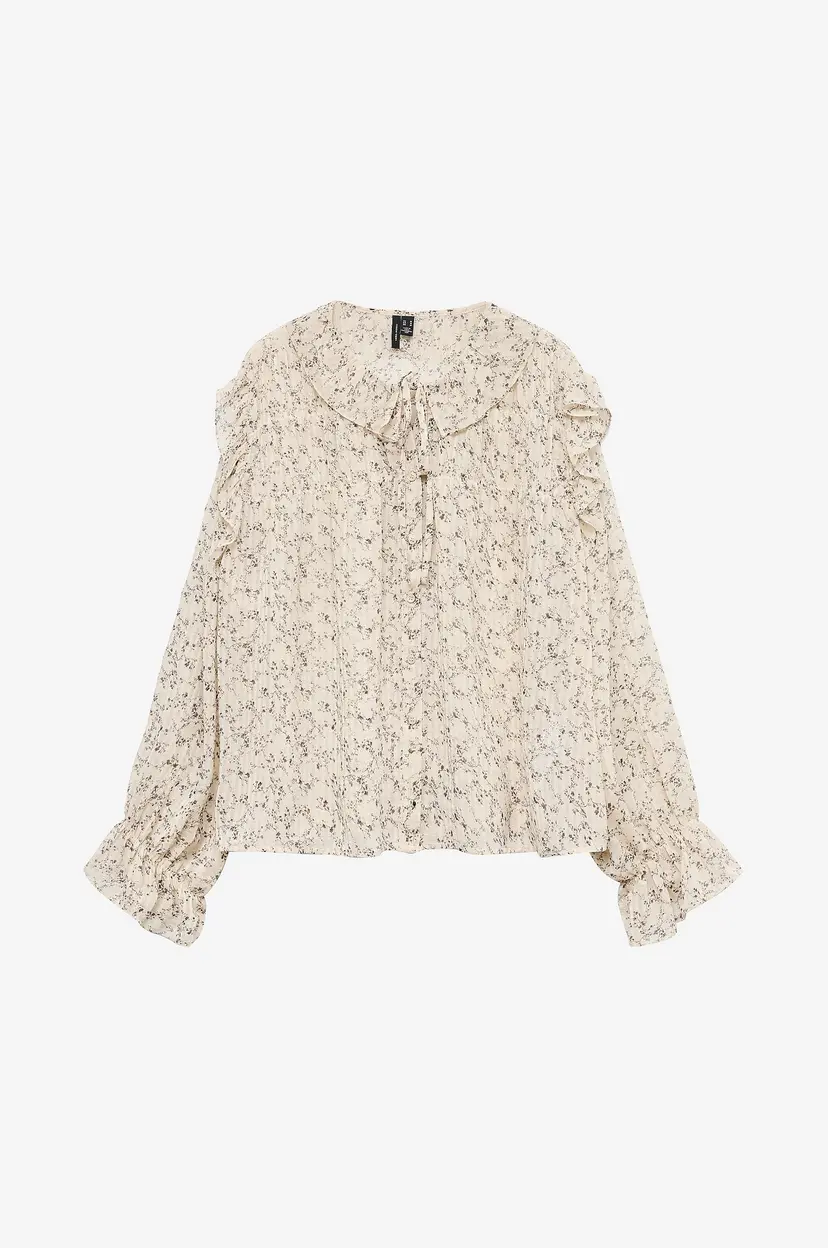 Vero Moda Bluse vmPetra LS Wvn GA - Beige