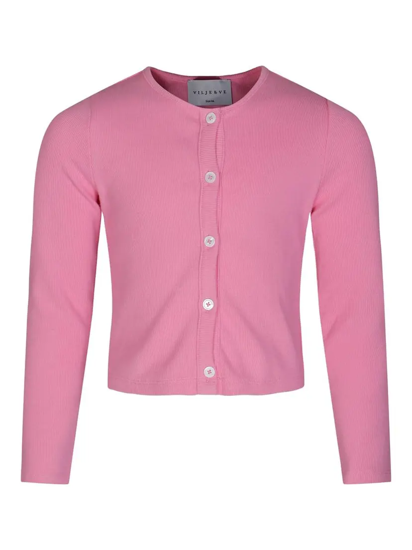 Vilje & Ve Vilje & Ve Helena Rib Cardigan Rose (98 /3 år)