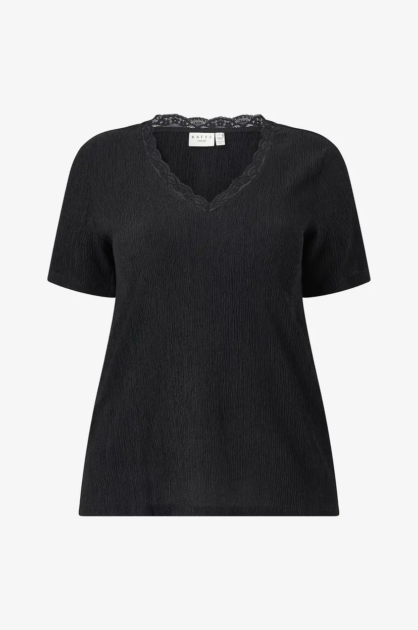 KAFFE Curve Topp KCvera T-Shirt - Svart