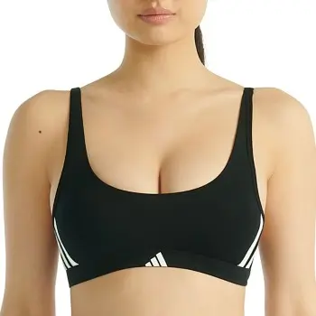 Adidas adidas BH Sport Active Essentials 3 Stripes Bralette Svart bomull XX-Large Dame