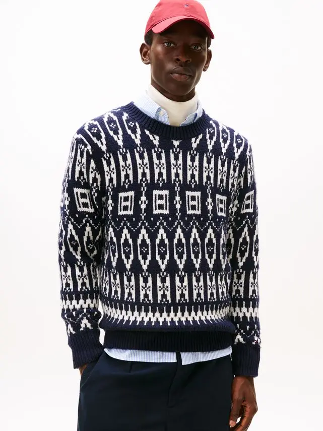 Tommy Hilfiger WOOL BLEND AOP FAIRISLE CREW