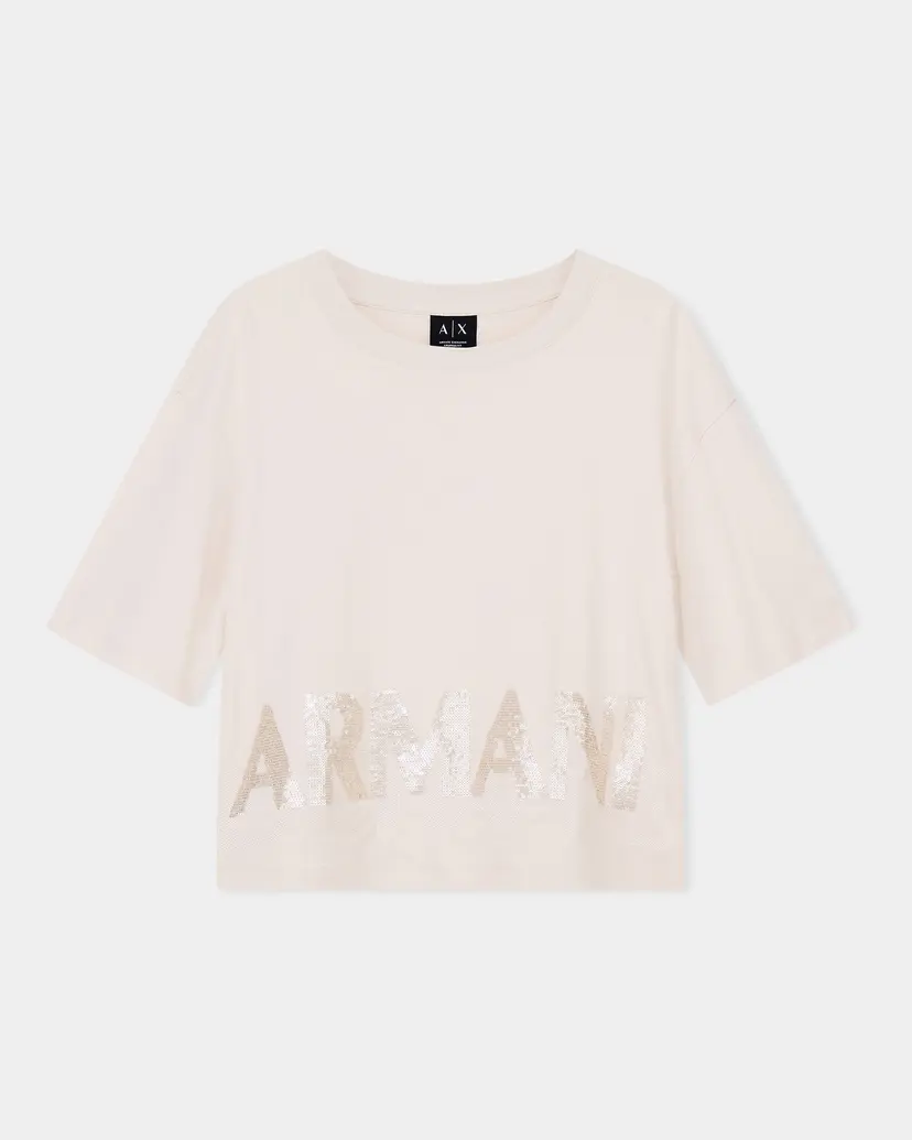 Armani Exchange Armani Exchange XW002779 Beige Cropped t-shirt