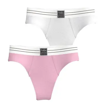 Björn Borg Björn Borg Truser 2P Original Thongs Rosa/Hvit økologisk bomull X-Small Dame