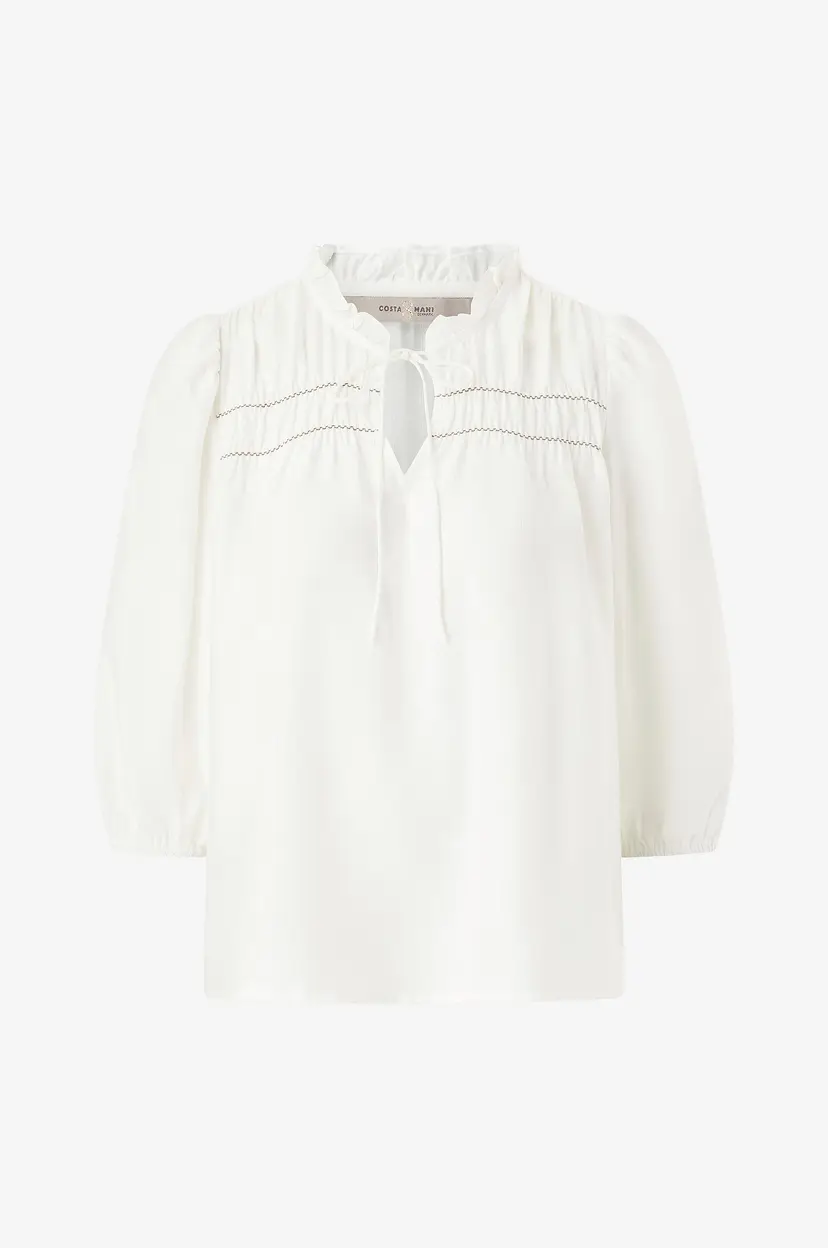 Costamani Bluse Barbel Blouse - Hvit