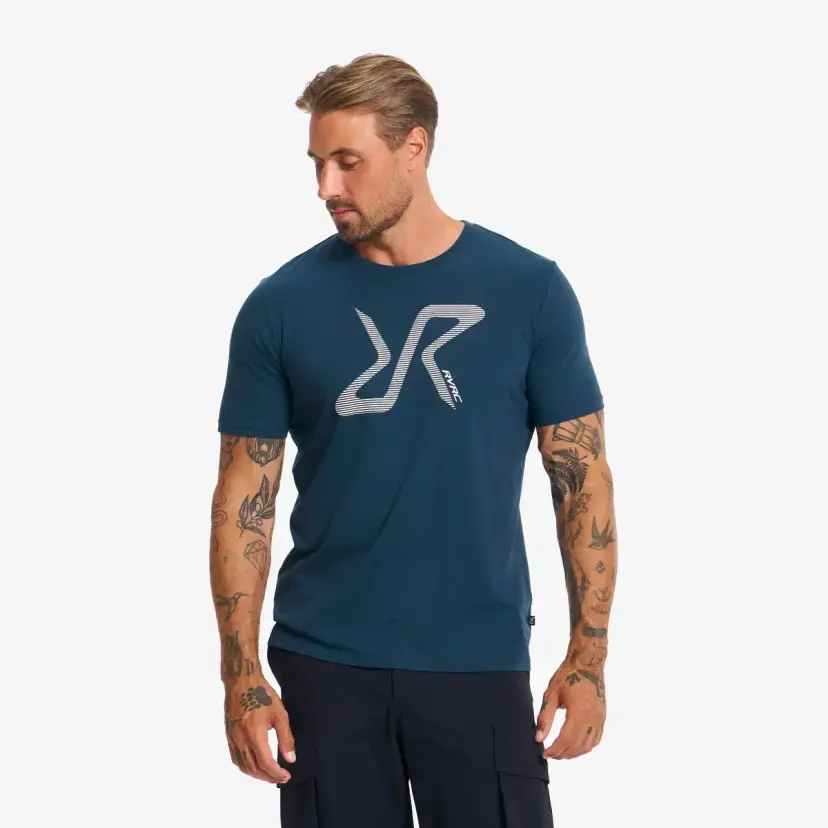 RevolutionRace Easy Graphic Logo T-Shirt Herre Insignia Blue